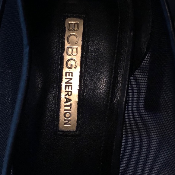 BCBGeneration black mesh ankle strap heels - Picture 5 of 6